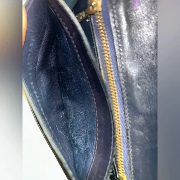 Gucci Web Navy Sherry Line GG Coated Canvas Clutch - Picture 8 of 13